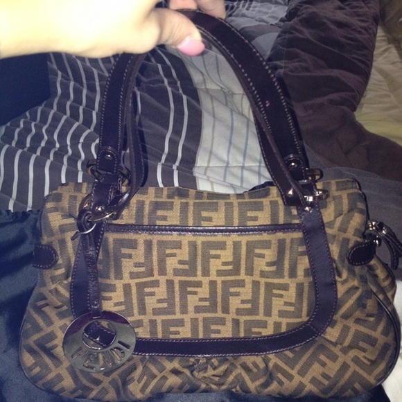 Fendi Zucca medium Chef shopper tote, Shoulder bag -tobacco color - Picture 2 of 8